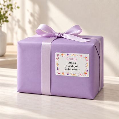 Etiquetas de cumpleaños - 40 x 60 mm (paquete de 125)