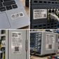 Labels in brushed silver - multiple sizes