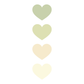 Labels heart - 50 x 43 mm (165-pack)