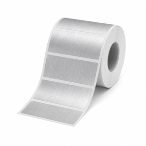 Labels in brushed Silver - 40 x 15 mm (380-pack)