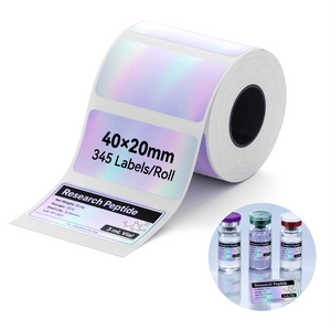 Labels Laser silver - 40 x 20 mm (345-pack)