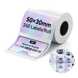 Labels Laser silver - 50 x 30 mm (240-pack)