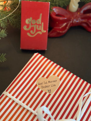 Etiketter till Niimbot brunt hjärta