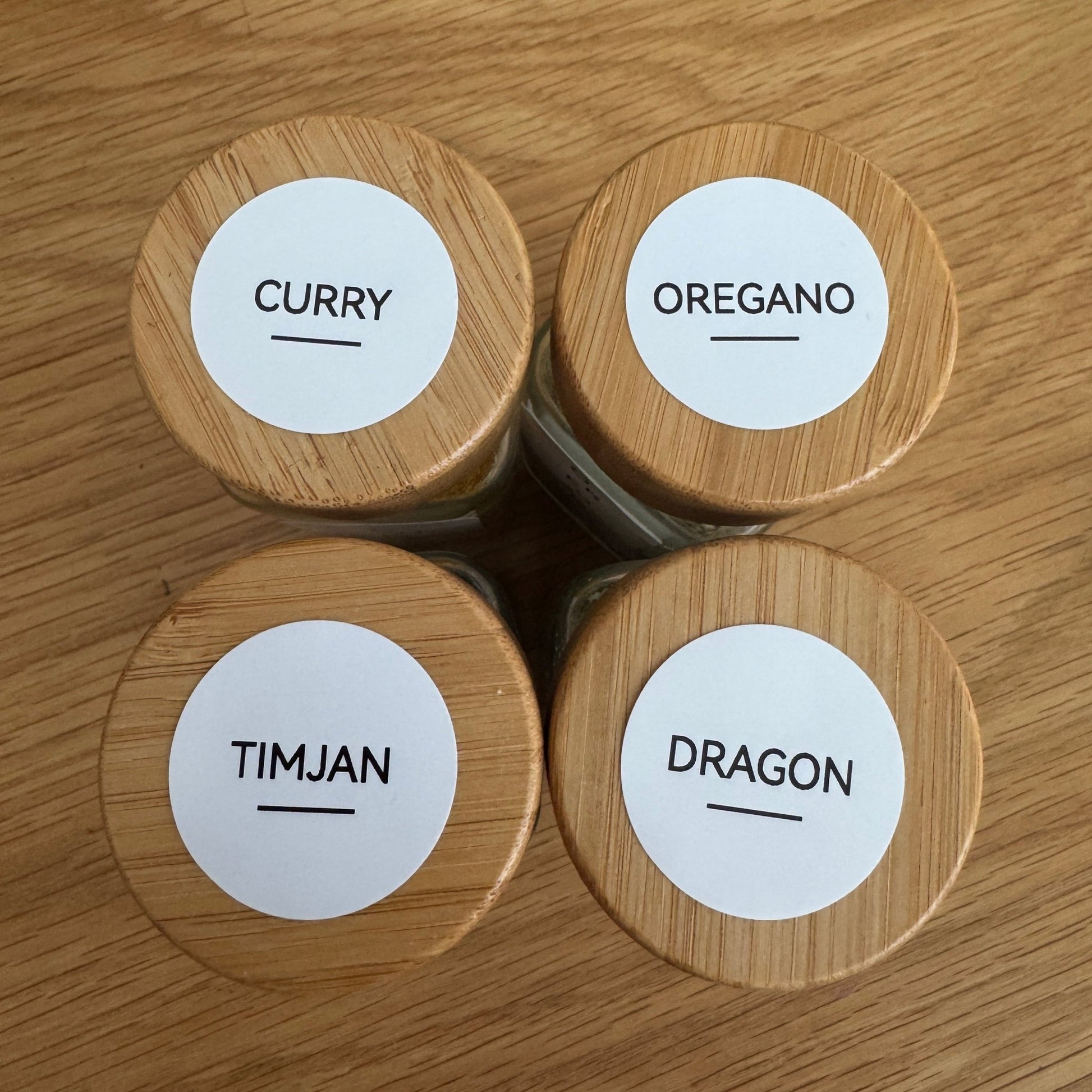 etiketter till kryddlock