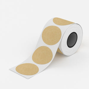 White Labels, round, 66*66, 155 pcs