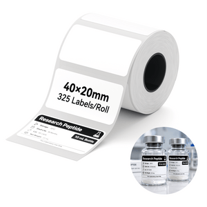 Vita etiketter - 40 x 20 mm (325-pack)