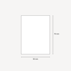 Hvide etiketter med raka kanter - 50 x 70 mm (105-pack)