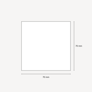 Hvide etiketter med raka kanter - 70 x 70 mm (105-pack)